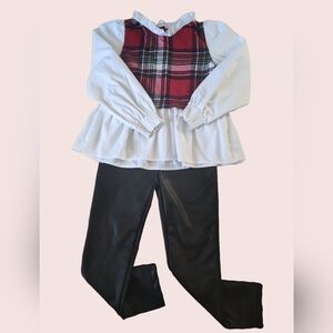 Wonder Nation girls set size 5T red and black.